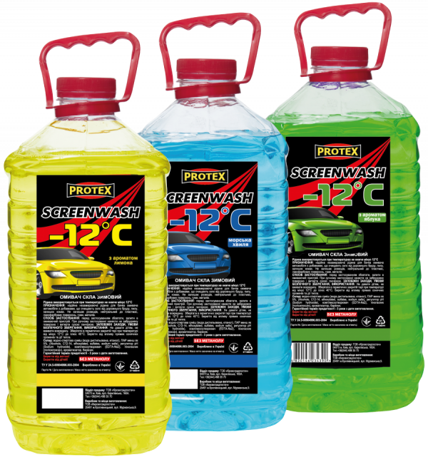 Омивач скла зимовий -12 ТМ PROTEX (3,70 кг) (тара 4л; пет)