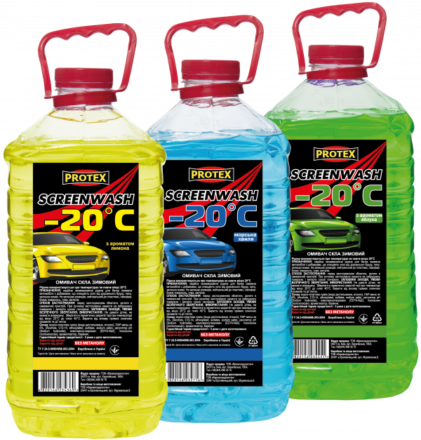 Омивач скла зимовий -20 ТМ PROTEX (3,60 кг) (тара 4л; пет)
